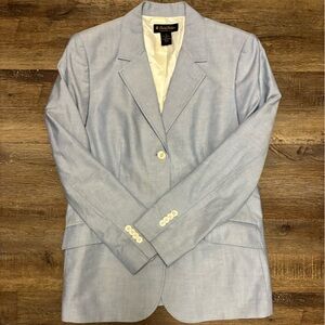 Brooks Brothers Blue Blazer White Detailing Perfect for Spring and Easter